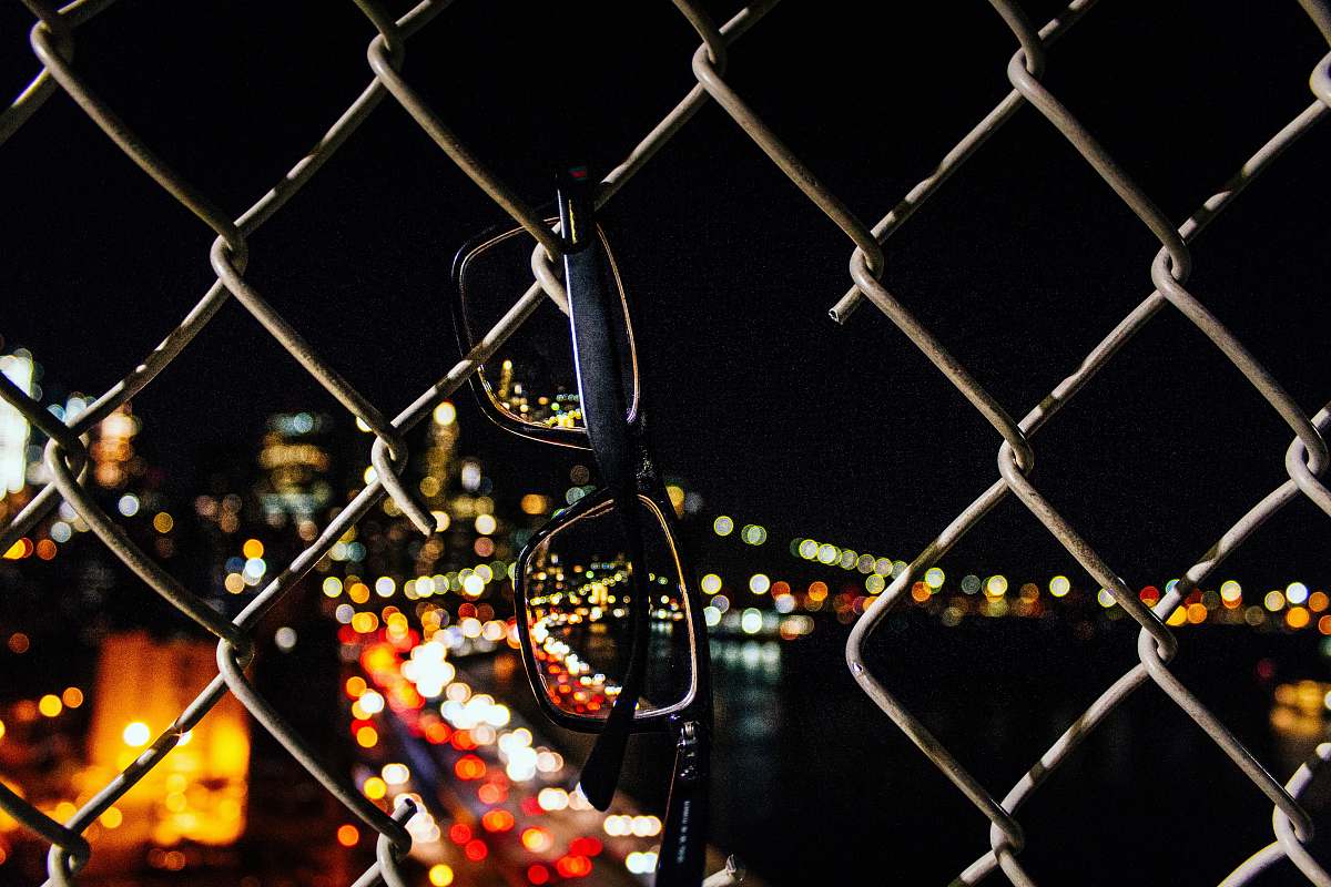 new york black framed eyeglasses manhattan bridge
